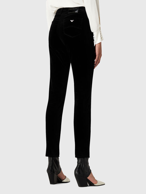 Velvet jeans in black color - 2