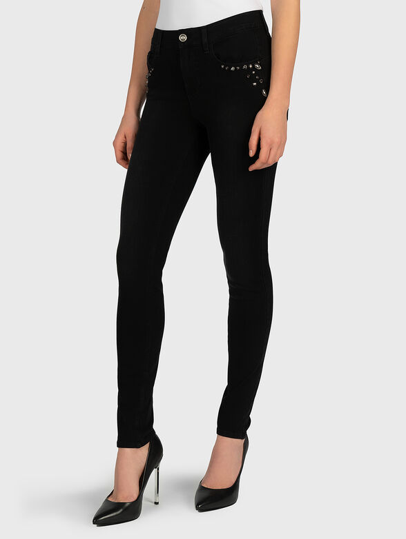 Skinny jeans with gemstones - 1