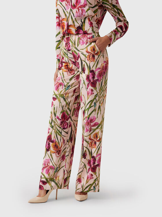 IRIS floral print trousers - 1