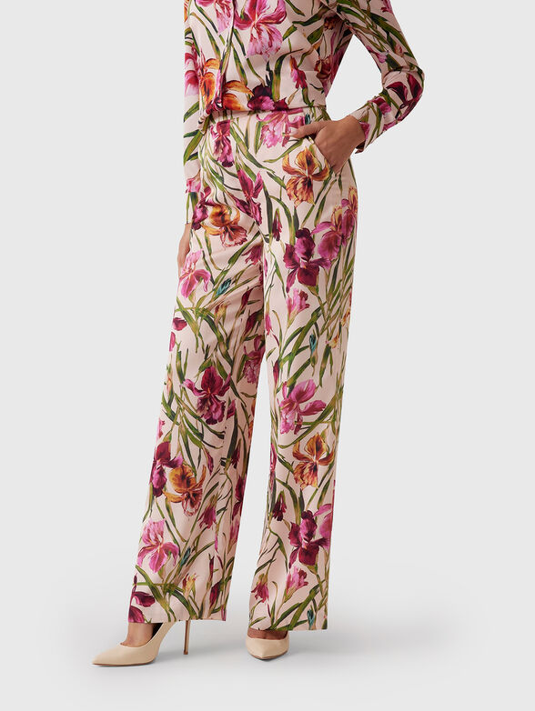 IRIS floral print trousers - 1