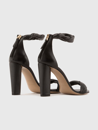 Leather heeled sandals - 3