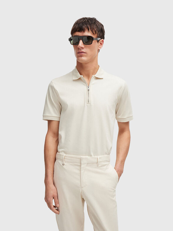 Slim fit cotton polo shirt - 1