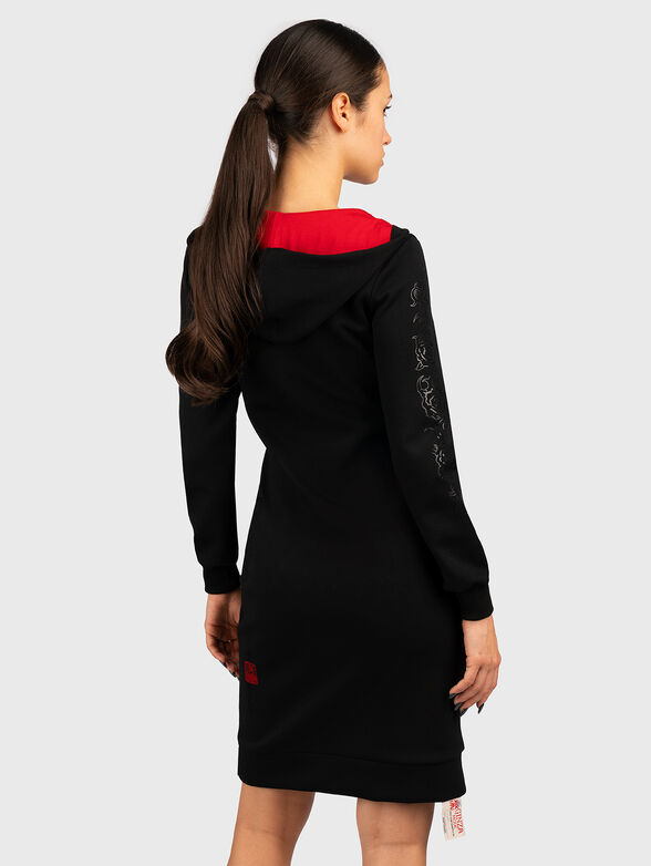 Sweatshirt dress with contrasting details - 2