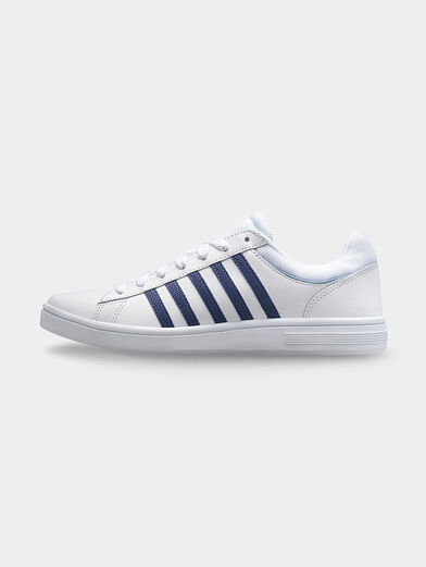 COURT WINSTON leather sneakers with blue stripes - 4