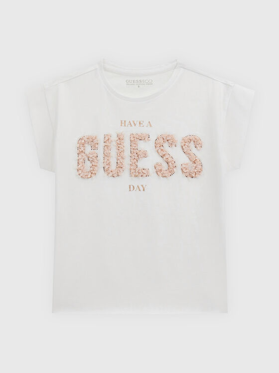 T-shirt with accent logo inscription - 1