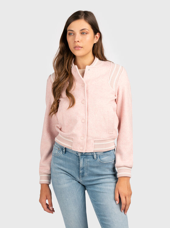 Logo embroidered bomber jacket  - 1