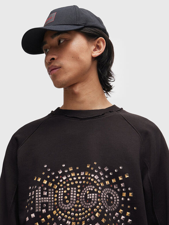 Oval neckline sweatshirt - 4