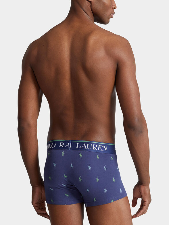 Trunks in blue color with logo print - 3