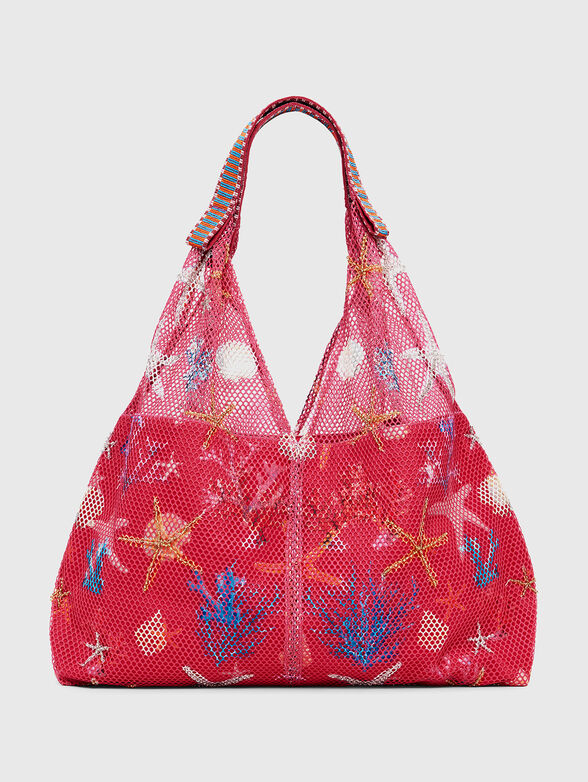 Textured printed tote bag - 3