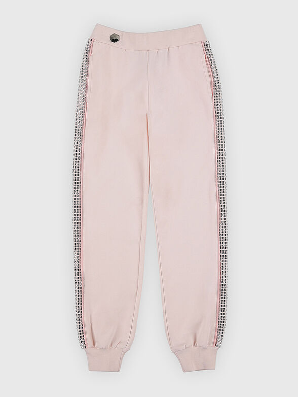 Crystal embellished sweatpants - 1