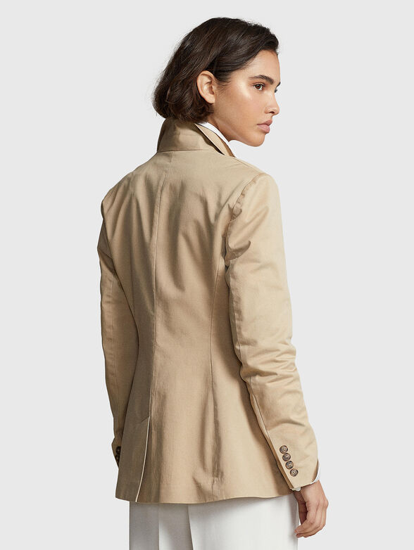 Beige cotton blend jacket - 2