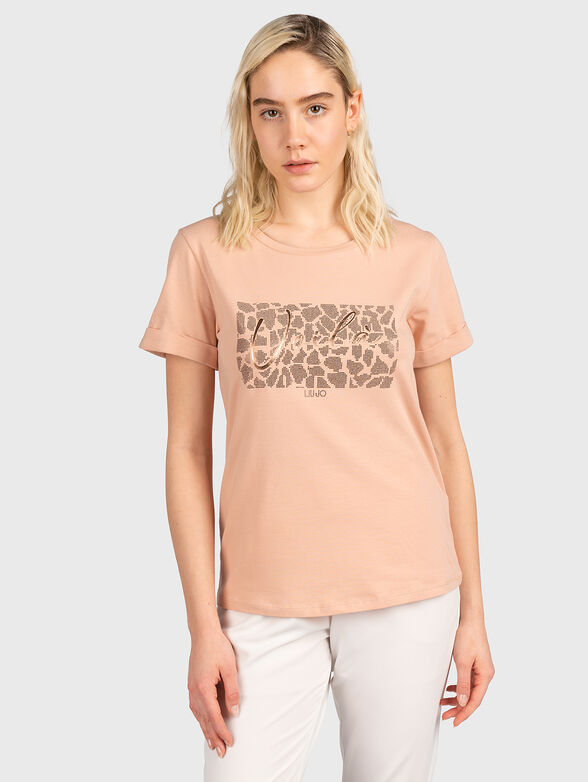 T-shirt with shiny print - 1