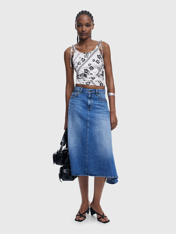 LAUGI denim midi skirt - 6
