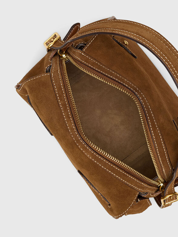 Suede bag with long handle - 6