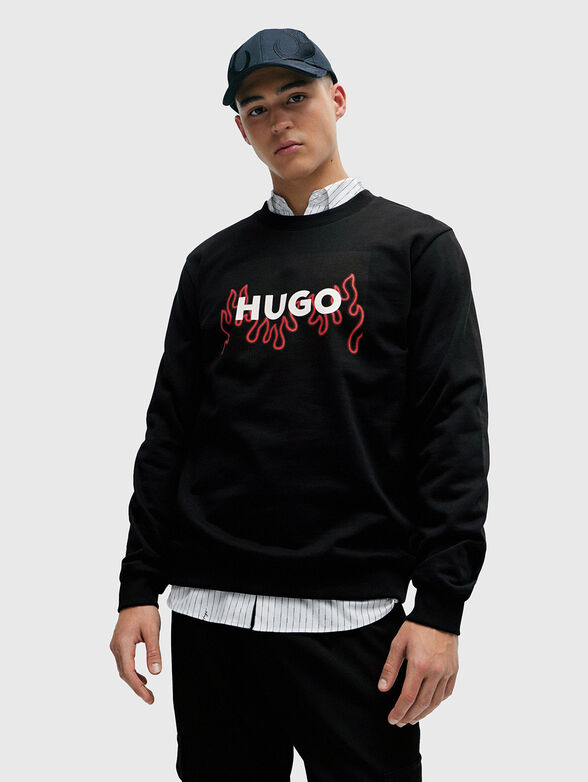 DURAGOL-U241 sweatshirt with contrast print - 1