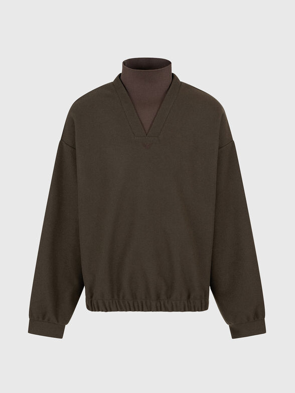 Sweatshirt with logo embroidery - 1