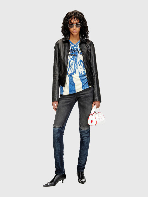 L-EGRAD leather jacket with classic collar - 2