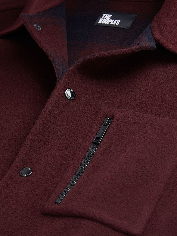 Overshirt in bordeaux - 6