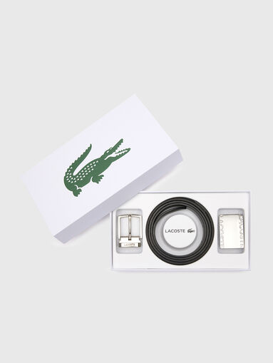 Two buckles leather belt gift set - 5