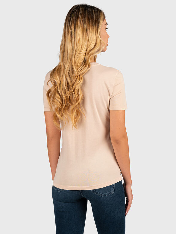 T-shirt with floral print and logo in neon color - 2