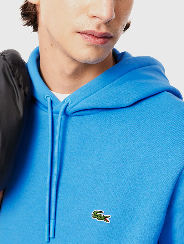Hooded sweatshirt with logo accent - 4
