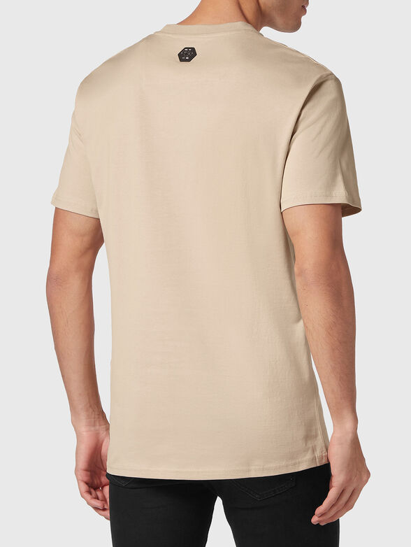 Beige T-shirt with logo detail - 3