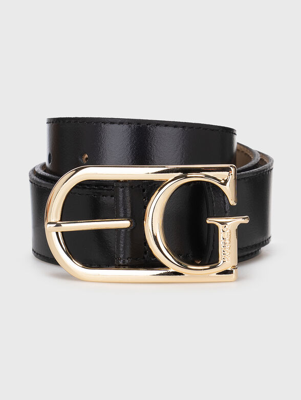 Belt with accent logo buckle - 0