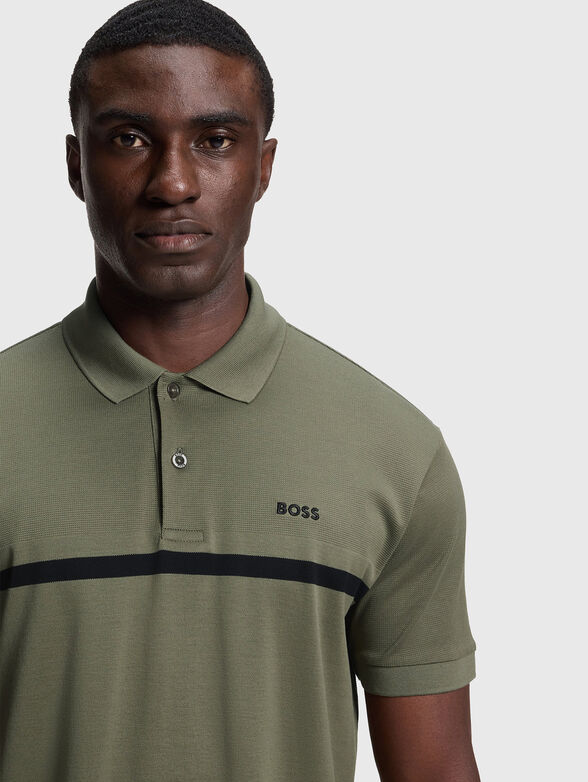 Polo shirt with contrasting stripe  - 4