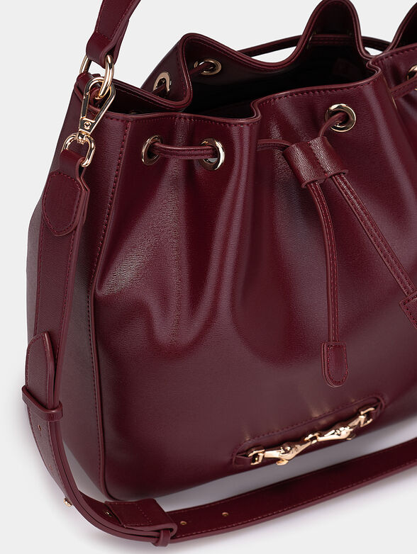EDEN Bucket bag in bordeaux color - 5