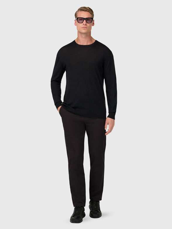 Wool sweater with ribbed details  - 2