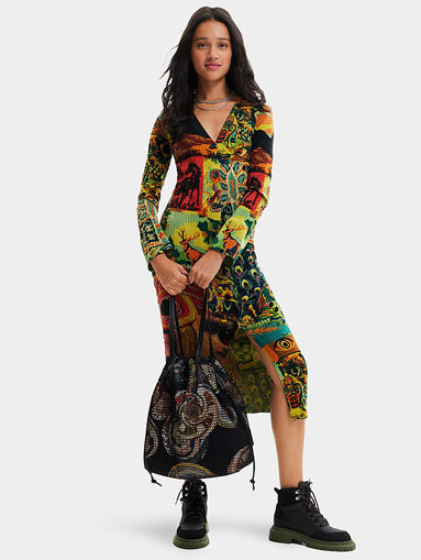 UNIVERSE dress with multicolour print - 5