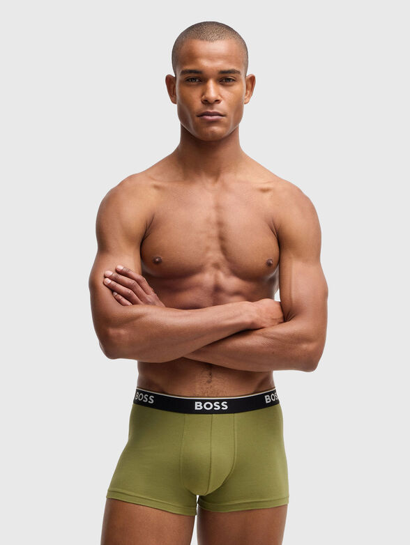 Set of three boxers with logo in cotton - 2