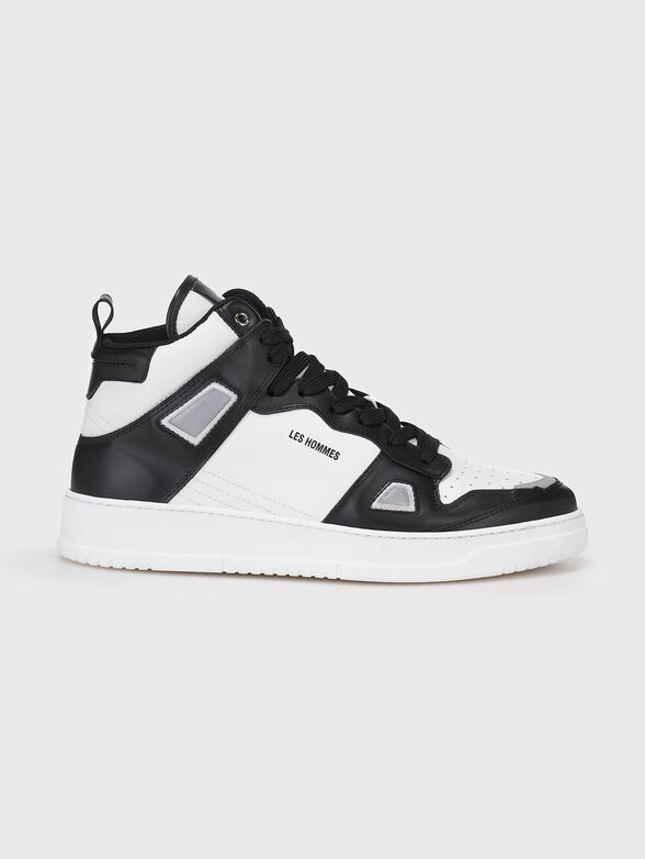 Leather sneakers with logo  - 0