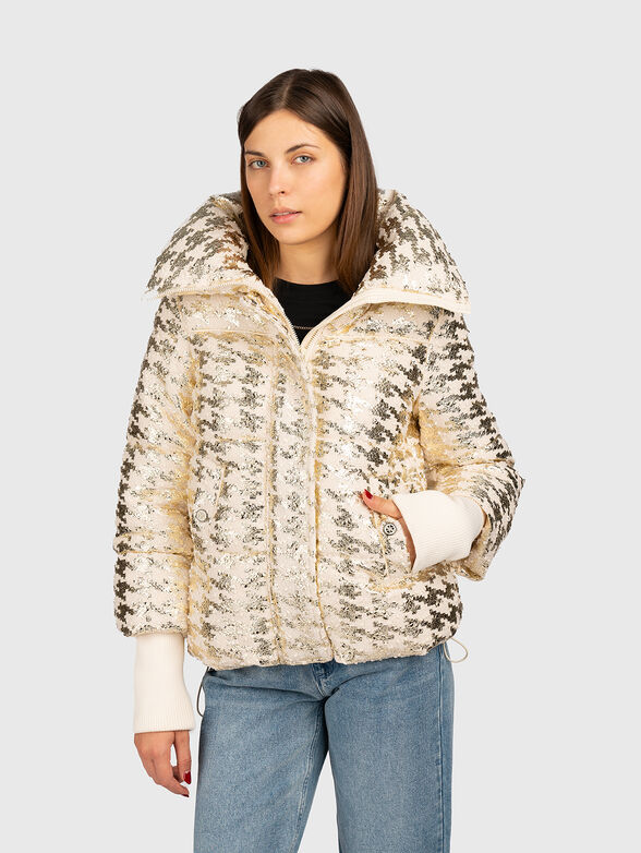Padded jacket with sequins - 1