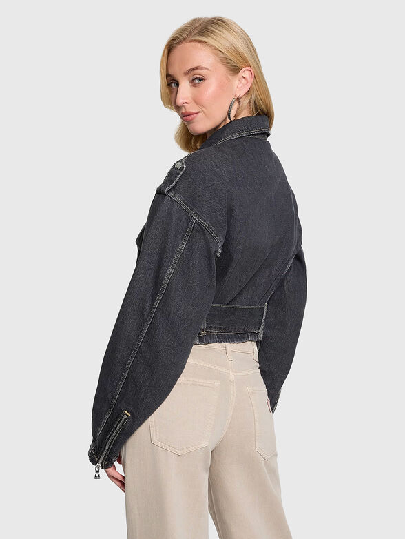 Denim jacket with belt - 3