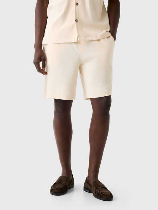 Ecru cotton shorts