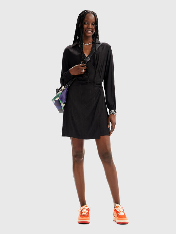 V-neck satin dress - 5