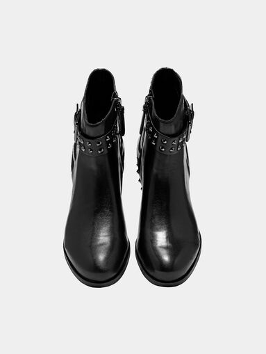 AELANIN Leather ankle boots with zebra print - 5