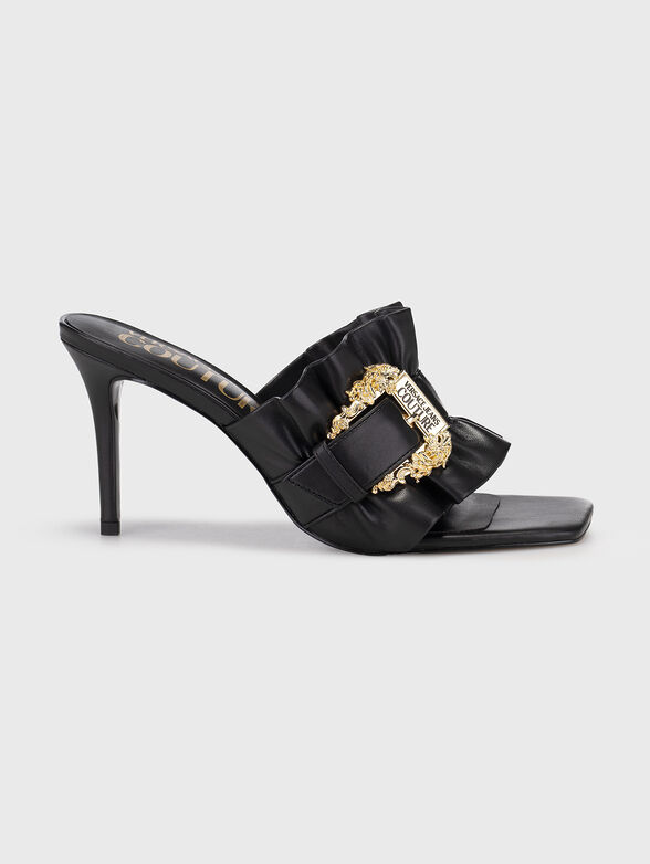 EMILY heeled slippers with gold accent  - 1