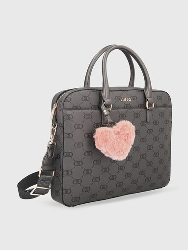 Laptop bag with monogram print - 4