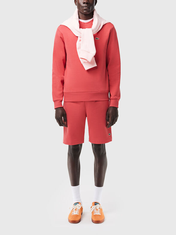 Cotton sweatshirt with logo in green - 2