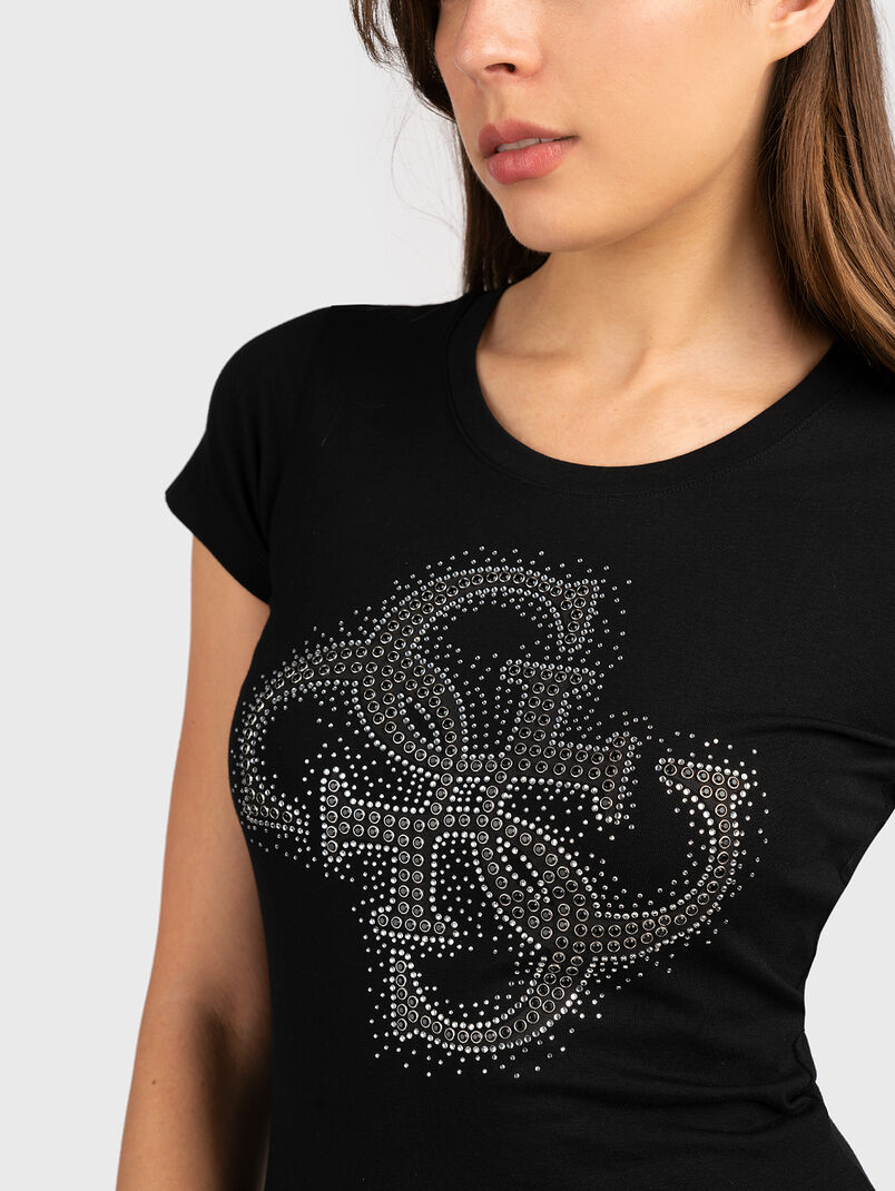 T-shirt with 4G logo with rhinestones - 3
