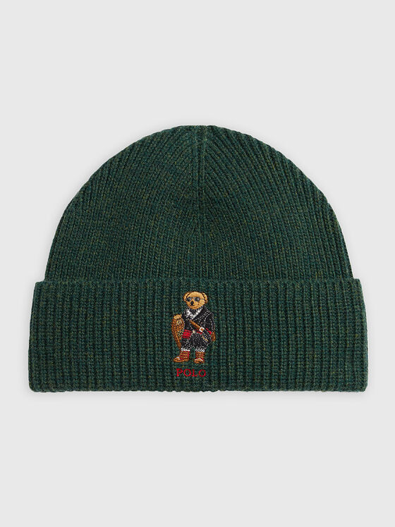 Шапка от вълнен бленд Polo Bear - 1