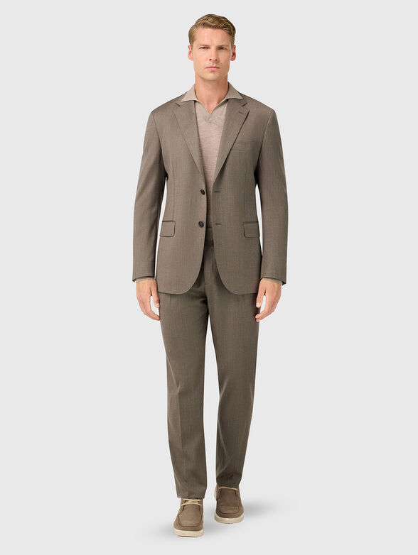 Wool suit in beige color - 1