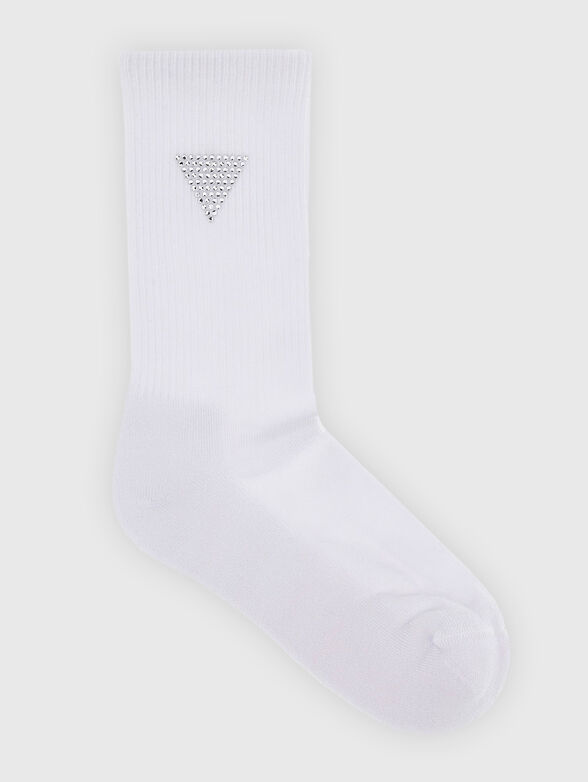 Black socks with rhinestones - 1