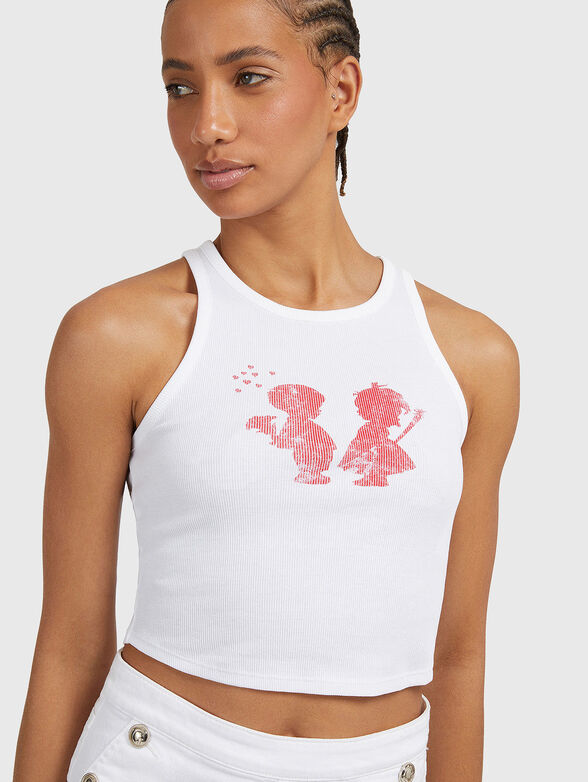 BOY AND GIRL cropped top with print - 1