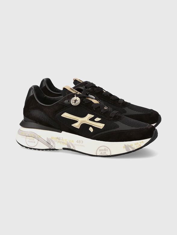 Sneakers with a gold logo - 2
