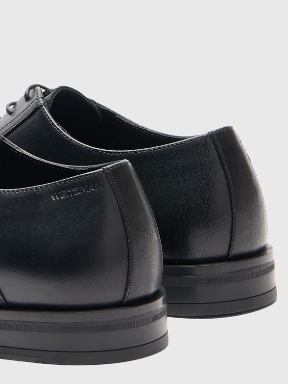 Black leather Oxford shoes - 3