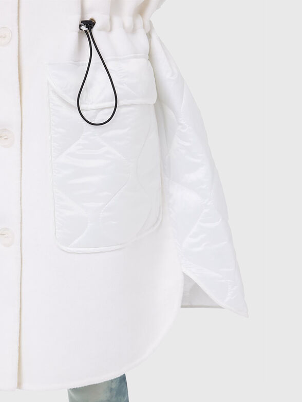 Hooded white coat   - 3