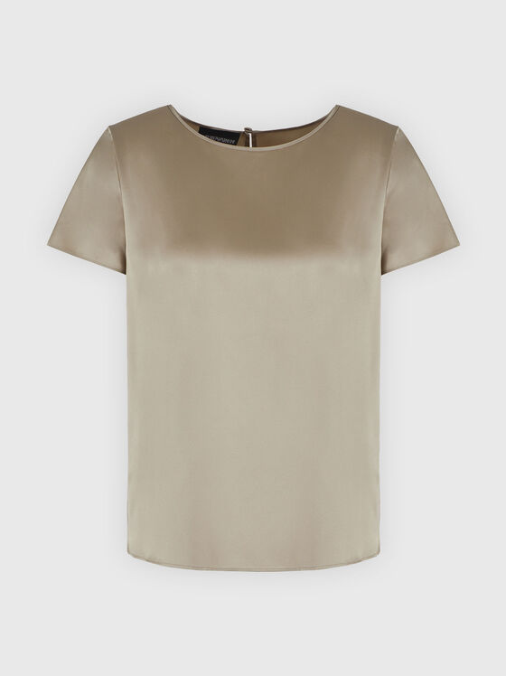 Short sleeved silk blouse - 1